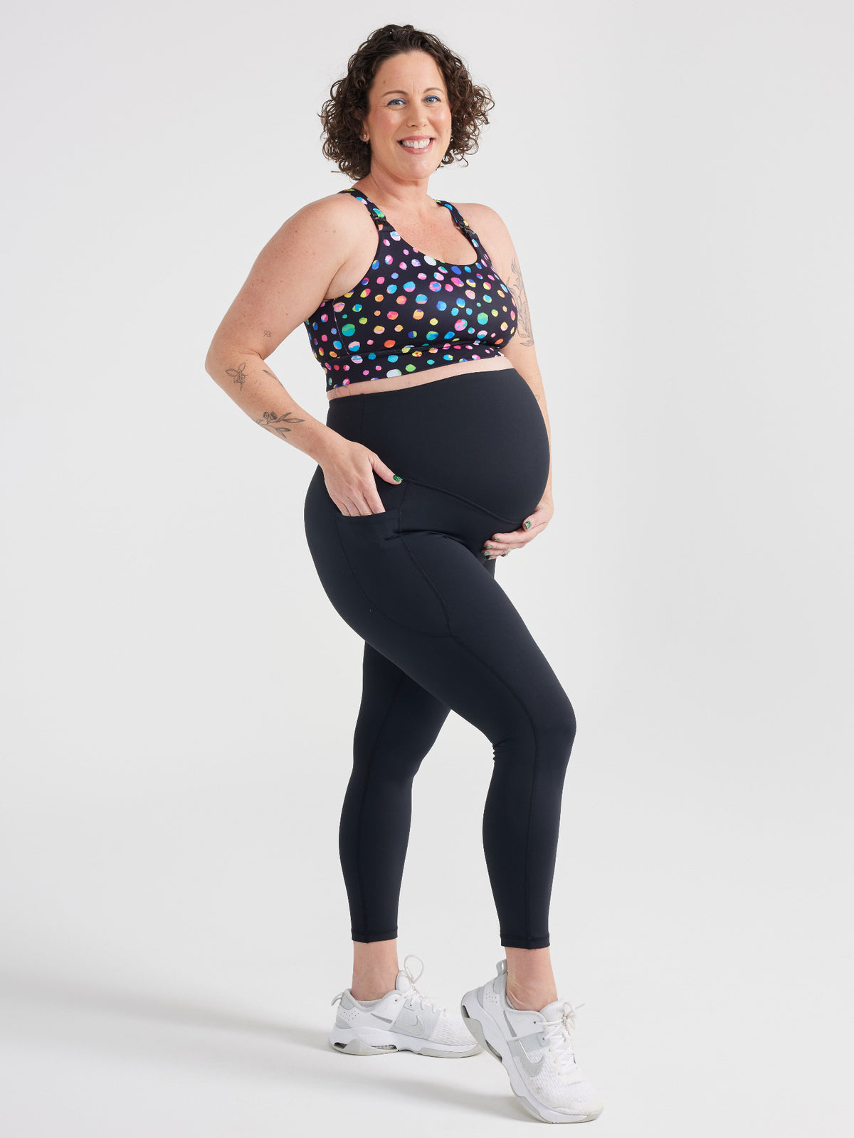 SleekFit Maternity Black Legging - 7/8 length