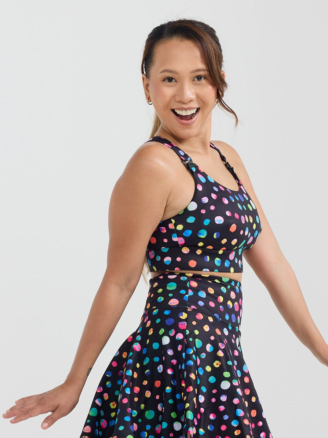 Night Polka Liberty Hookback Nursing Crop