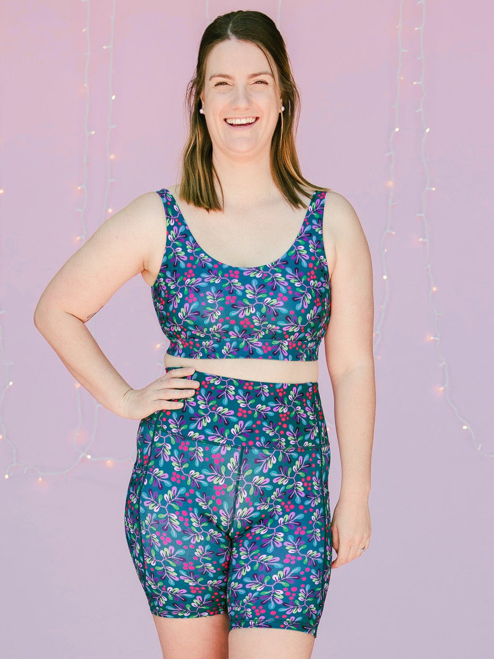 Wild Cherry Active Swim Crop