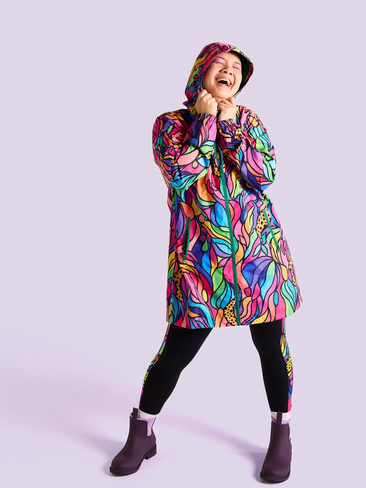 Amazon Longline Raincoat - Eco friendly fabric petite