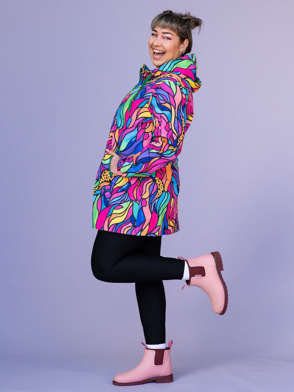 Amazon Longline Raincoat - longline colourful raincoat