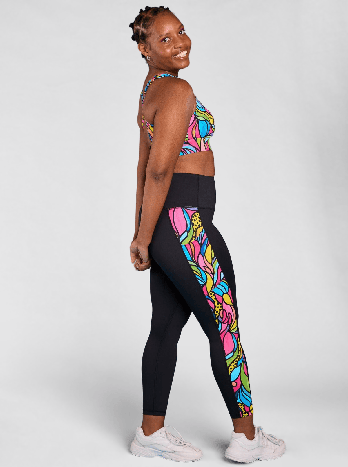Amazon - Power Legging - 7/8 length - high waisted black leggings with pockets, worn by Vanessa