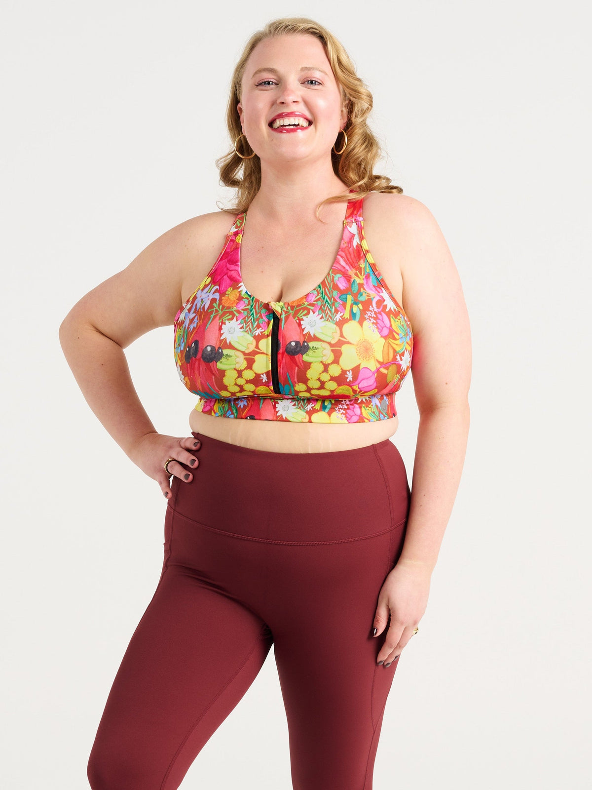 Australian Natives FlexiZip Crop, worn by Ruby