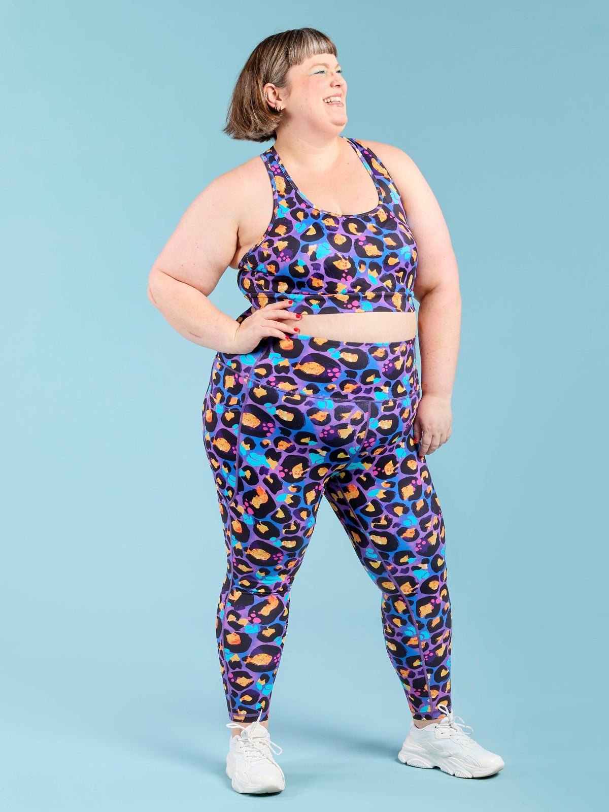 Berry Leopard Embrace Legging - 7/8 length - winter comfort active wear