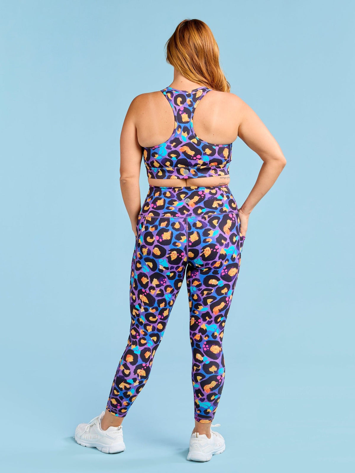 Berry Leopard Embrace Legging - 7/8 length - extra high waisted squat proof leggings kasey rainbow