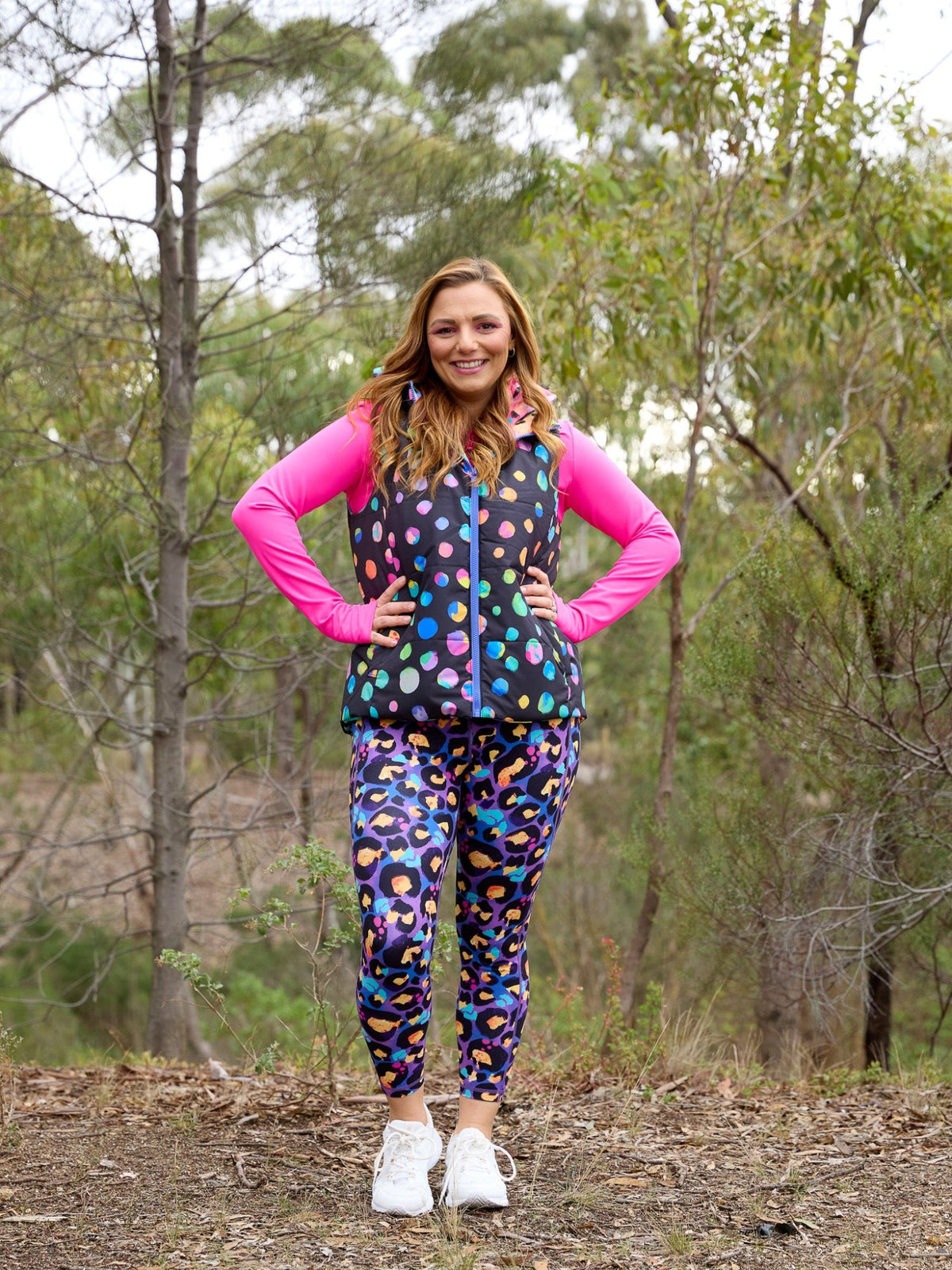 Berry Leopard Embrace Legging - 7/8 length - winter comfort active wear