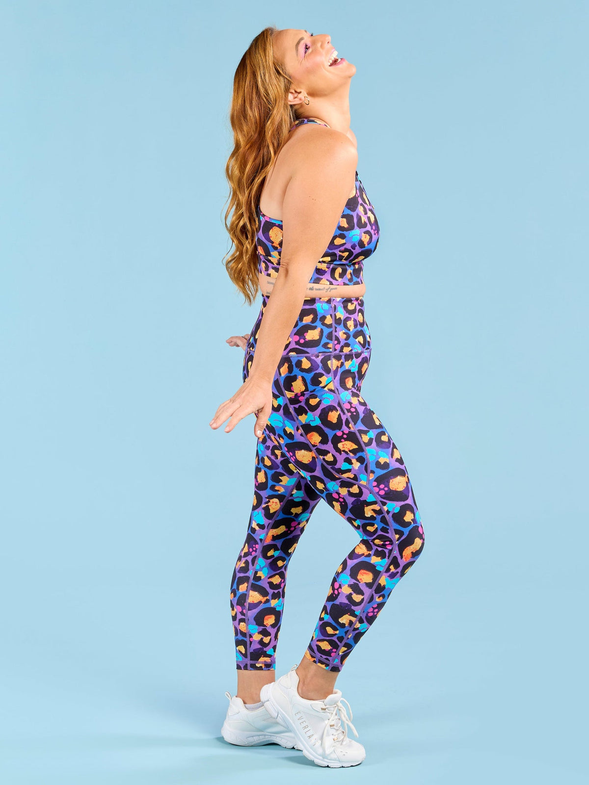 Berry Leopard Embrace Legging - 7/8 length - cozy cosy warm winter active wear