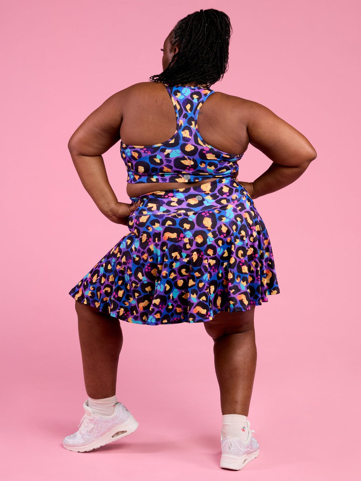 Berry Leopard Skort - plus sized skort