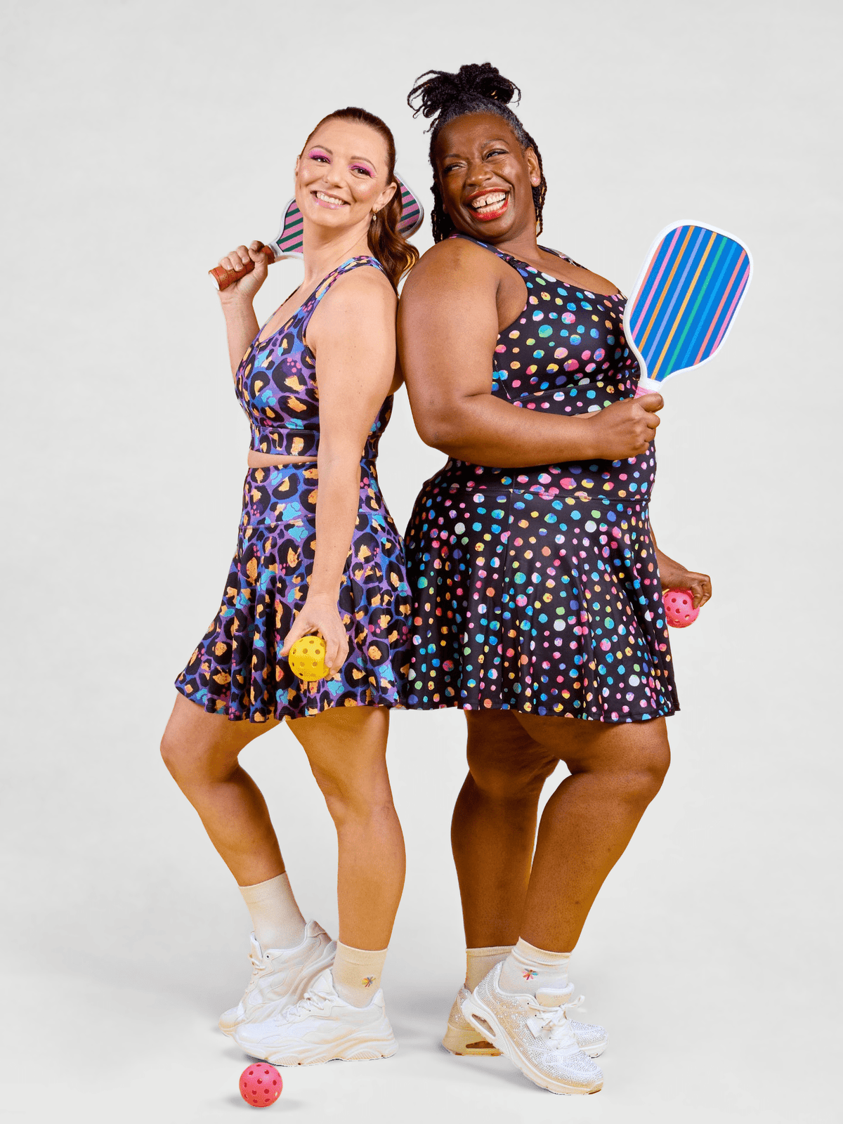 Berry Leopard Skort - sports skort, worn by Jaime and Zee