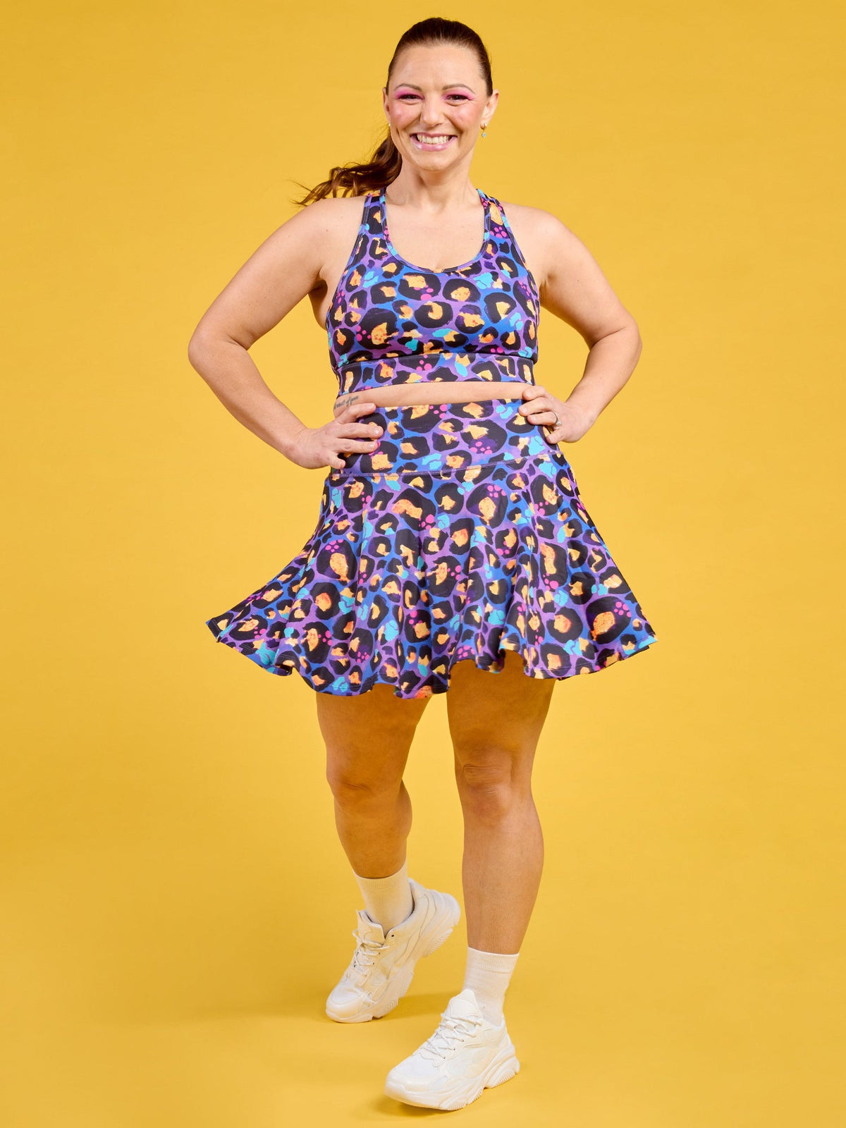 Berry Leopard Skort - activewear for women