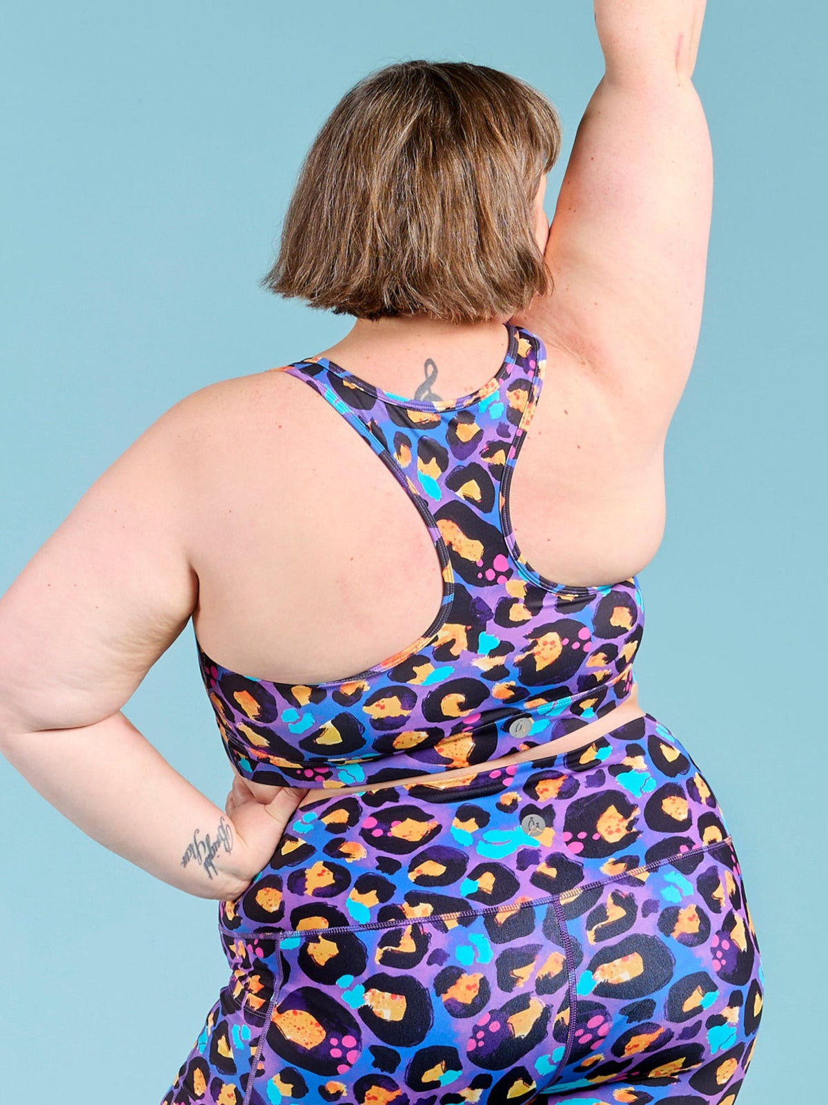 Berry Leopard Ultimate Racerback Crop - Supportive racerback crop