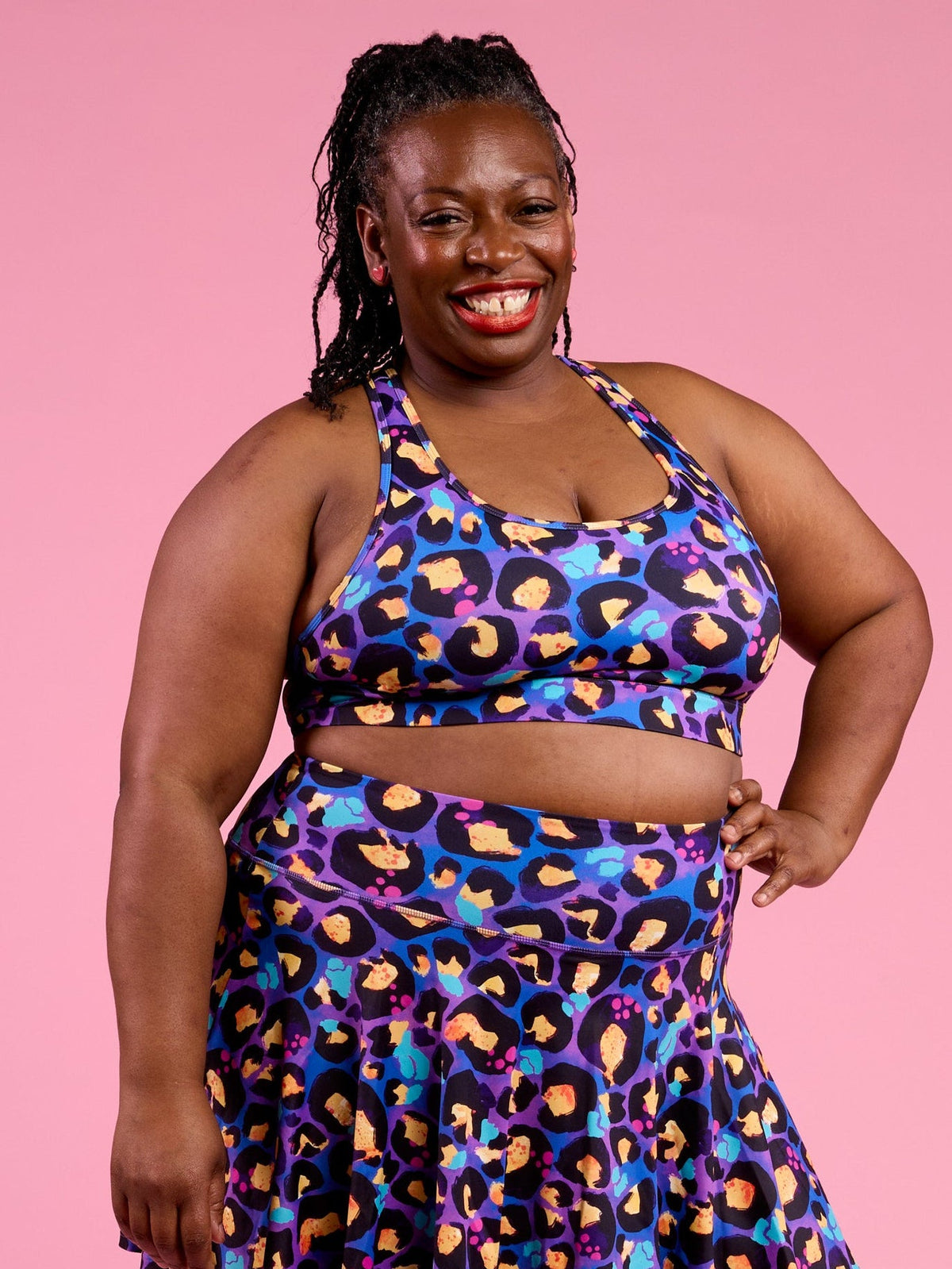 Berry Leopard Ultimate Racerback Crop