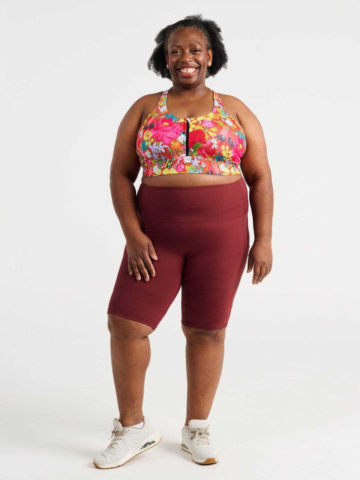 Cherry Choc SleekFit Bike Shorts, worn by Zee