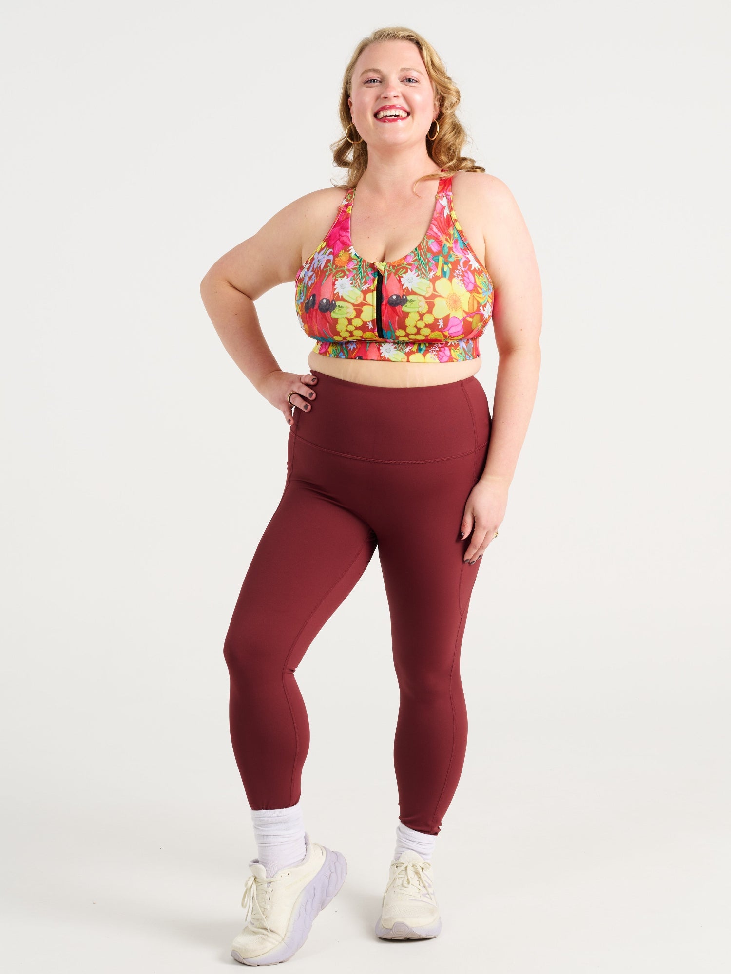 Cherry Choc SleekFit Legging, 7/8-length, worn by Ruby