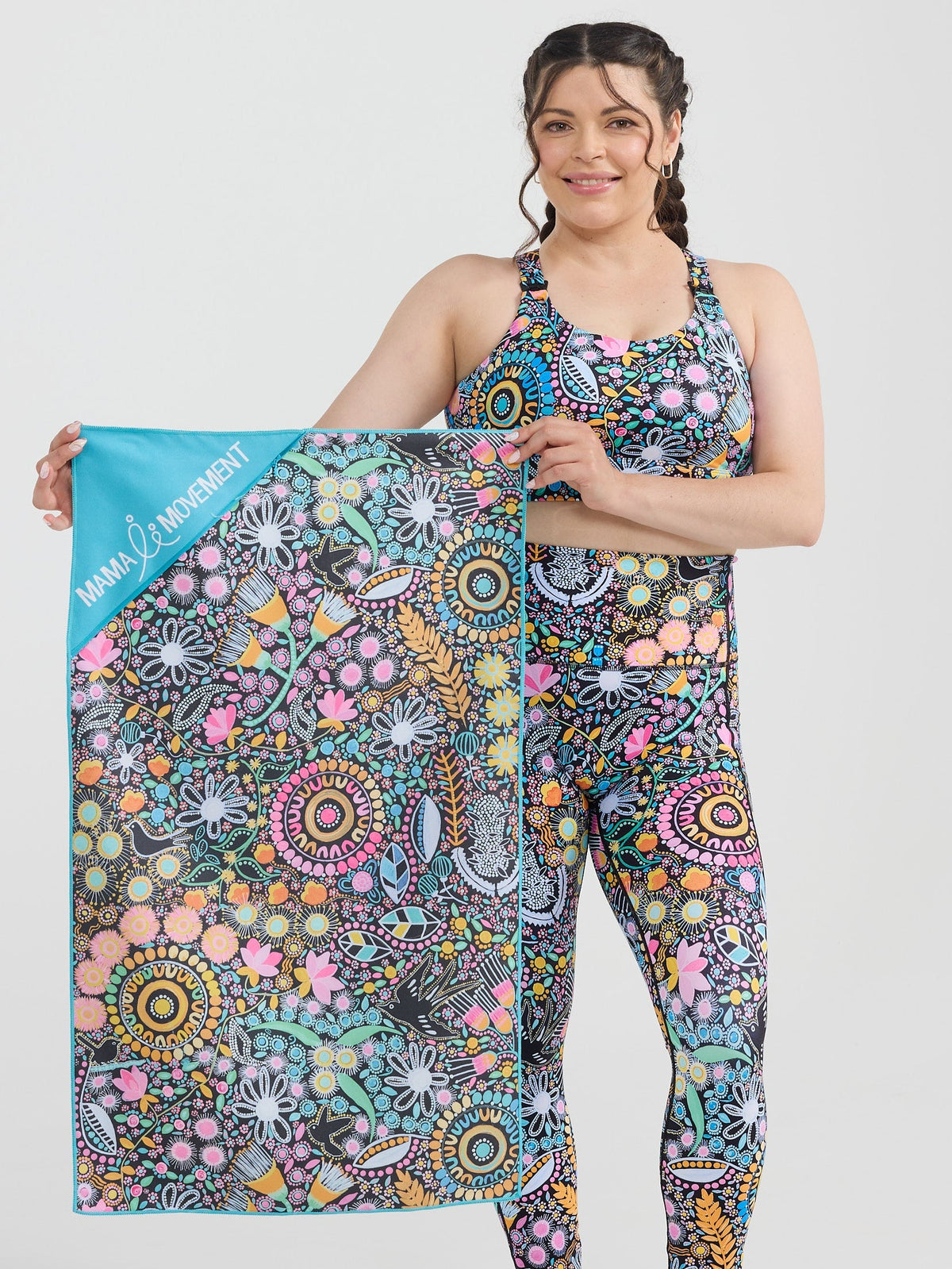 Coastal Wildflowers Gym Towel With Pocket - gym towel with pocket