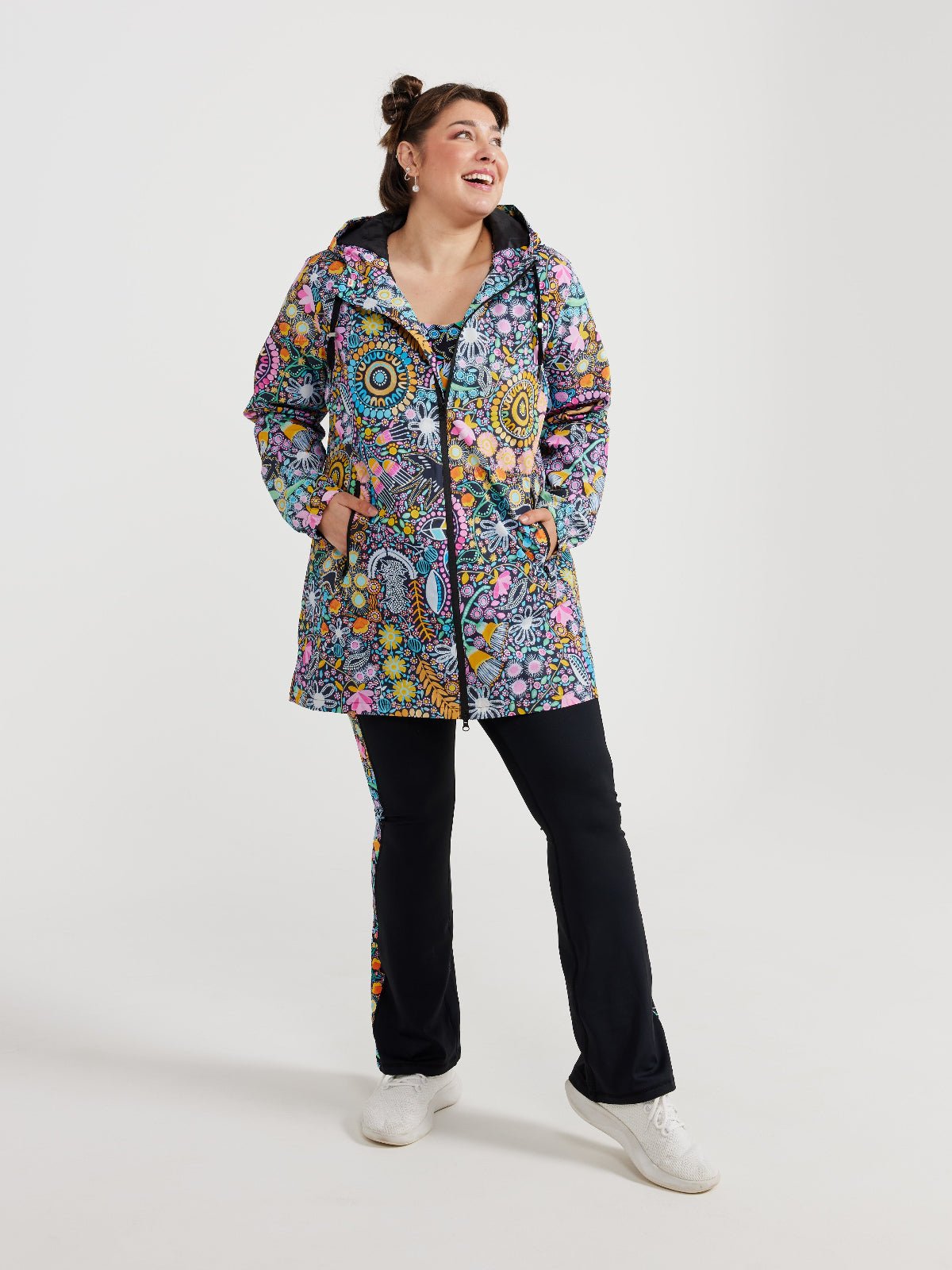 Coastal Wildflowers Longline Raincoat (PREORDER)