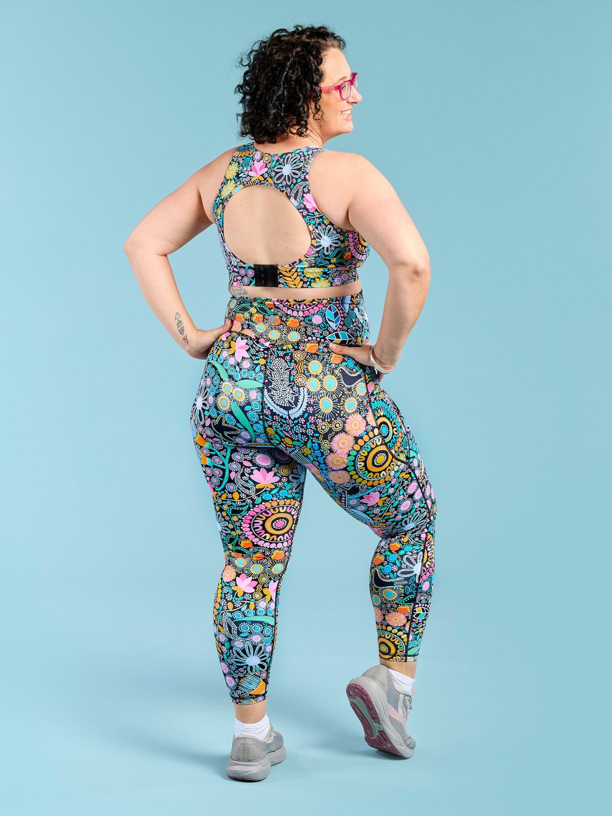 Coastal Wildflowers Maternity Legging - 7/8 length - maternity leggings with pockets