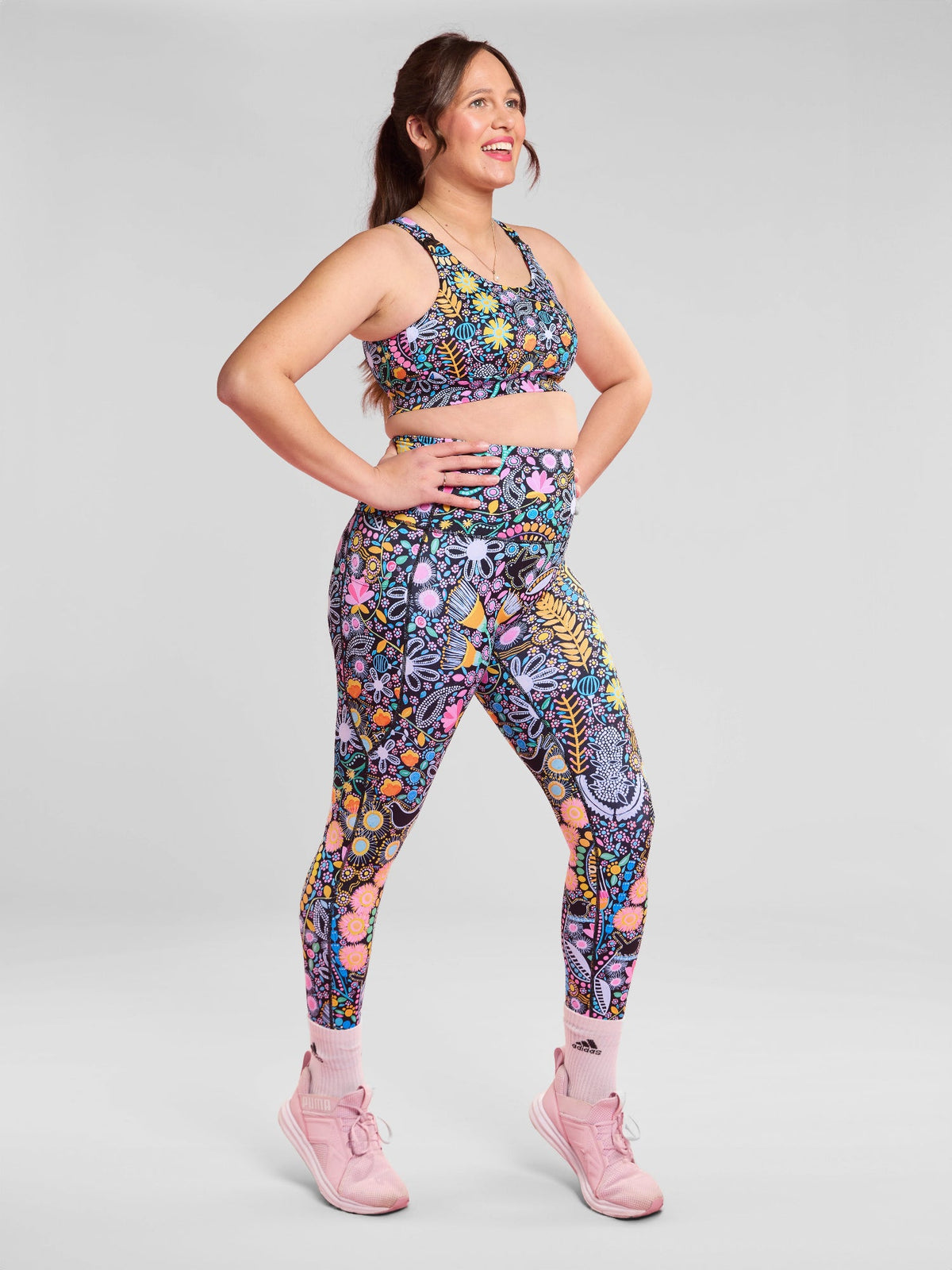 Coastal Wildflowers SleekFit Legging - 7/8-length