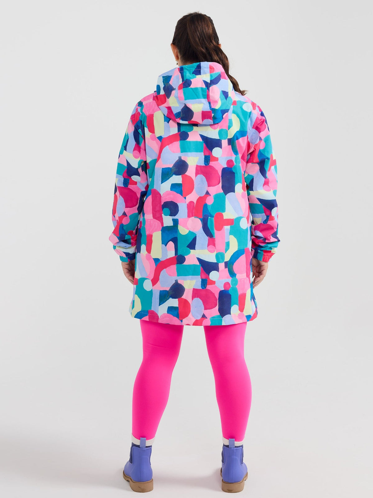 Confetti Jewels Longline Raincoat - Flattering longline raincoat with two-way zip, side pockets and elastic cuffs