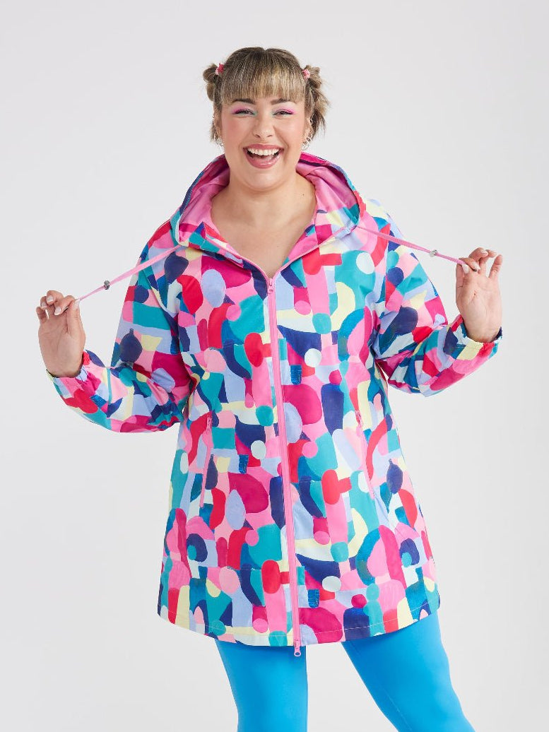 Confetti Jewels Longline Raincoat -