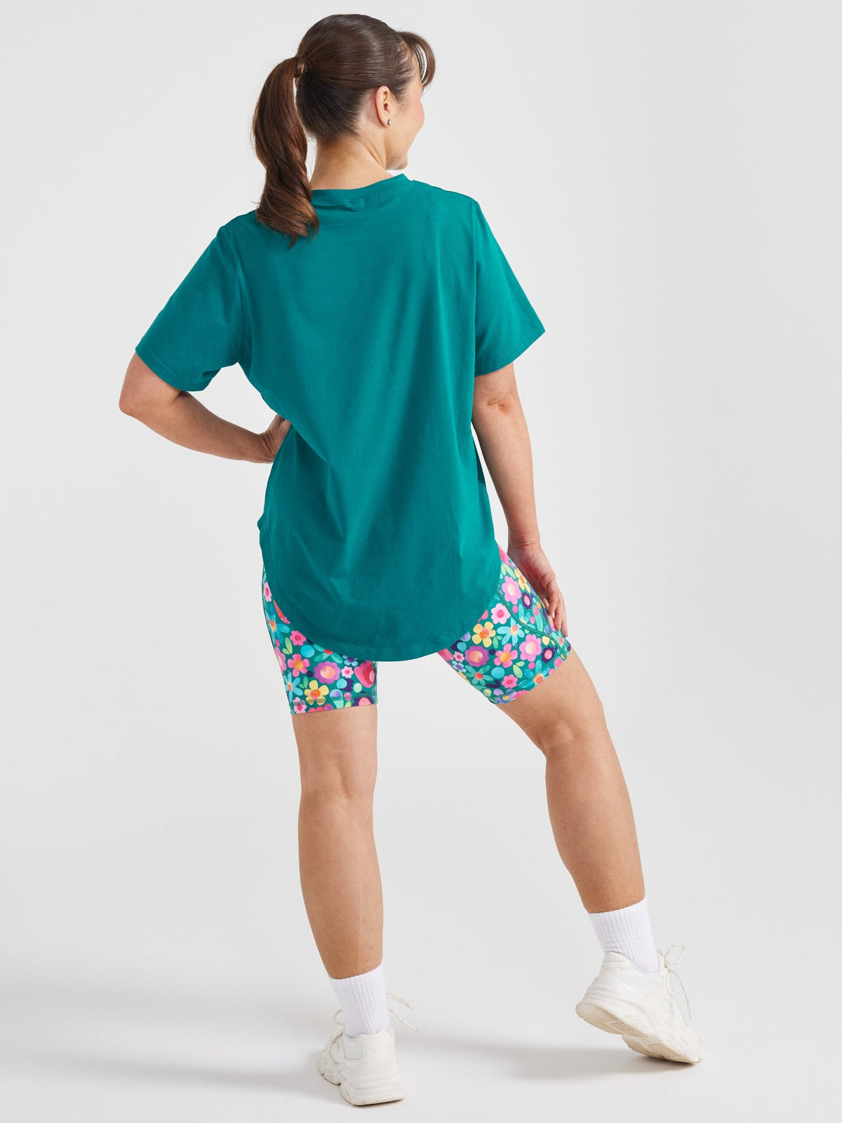 Dark Teal Active Curve Positivi-Tee