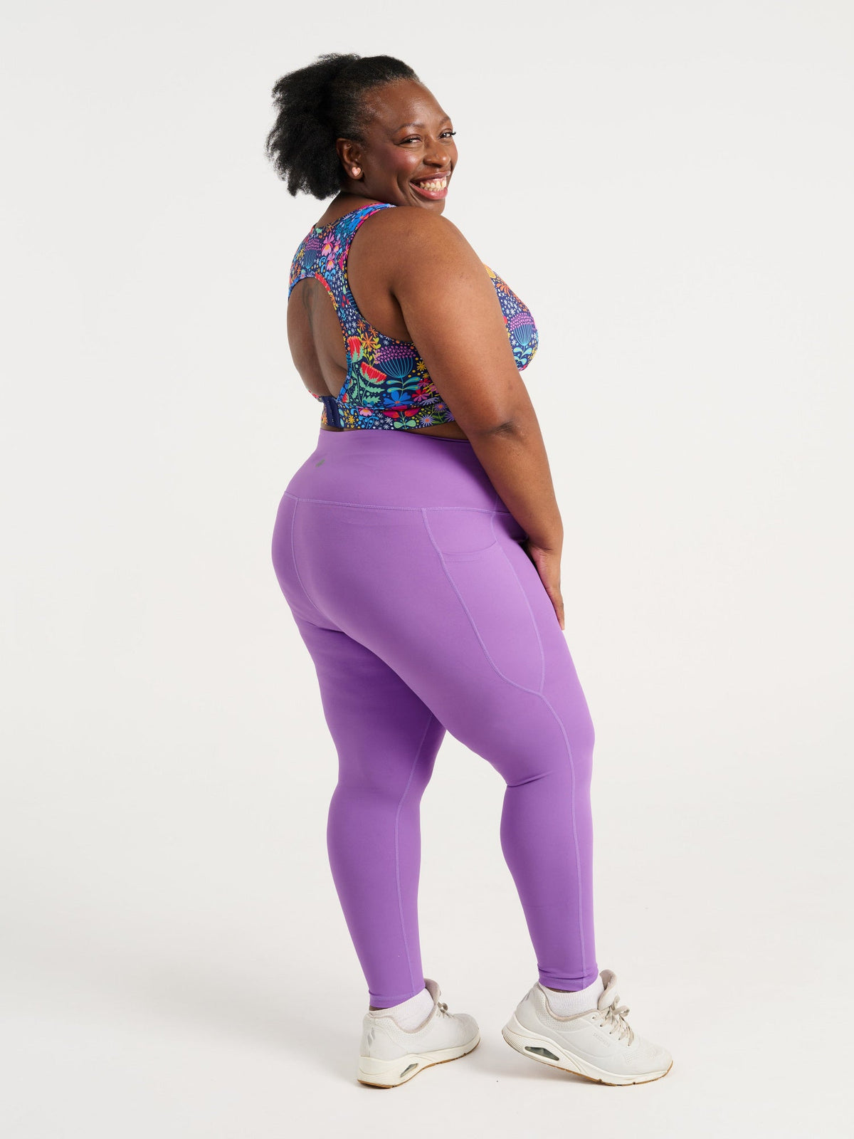 Dusty Grape SleekFit Legging, 7/8-length, worn by Zee