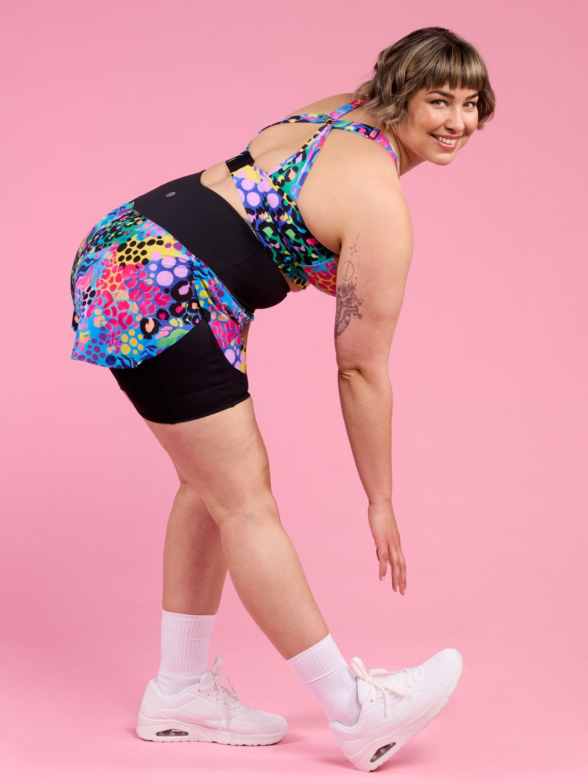 Electric Leopard 2-in-1 Running Shorts - built in bike short