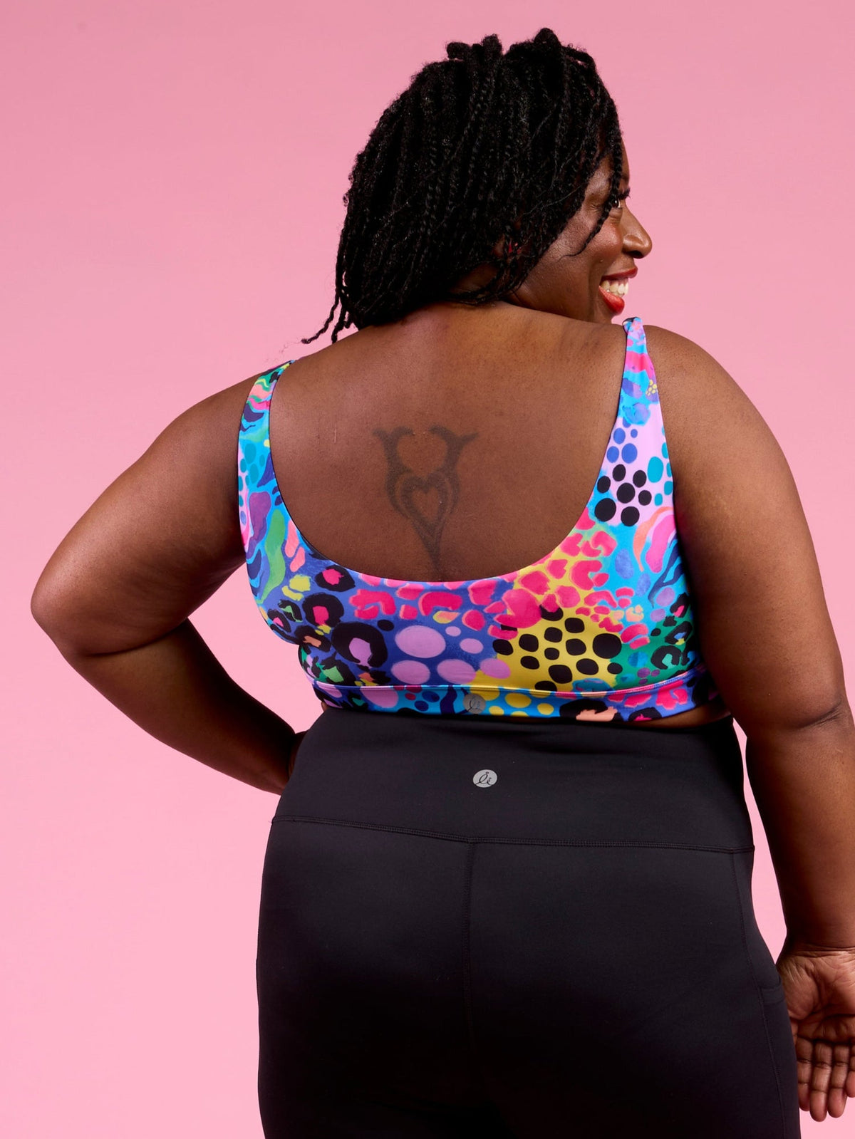 Electric Leopard Active Swim Crop