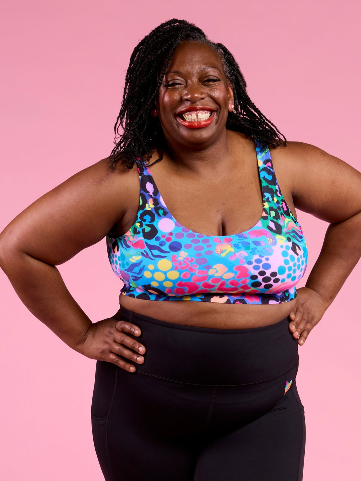 Electric Leopard Active Swim Crop