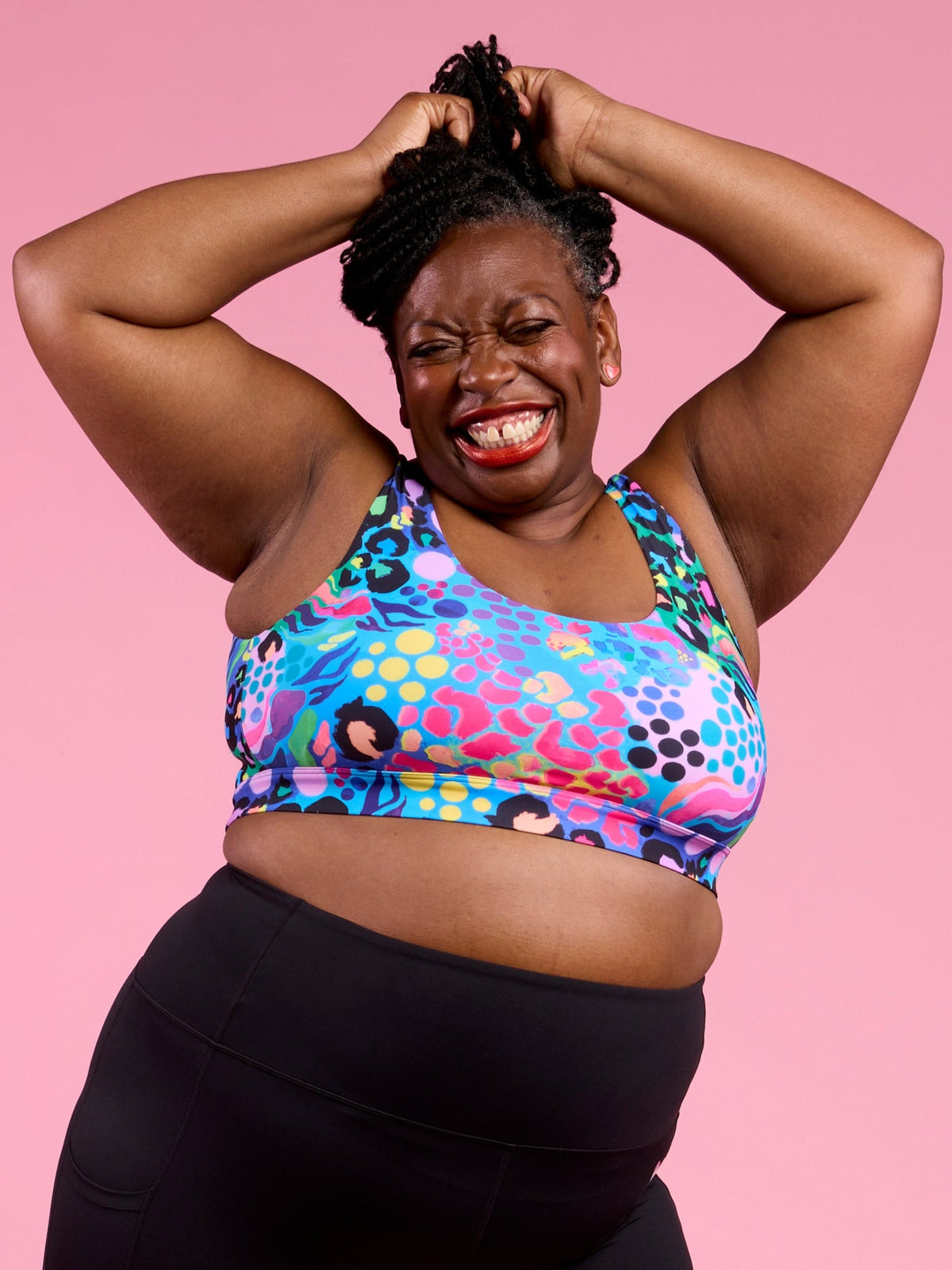 Electric Leopard Active Swim Crop