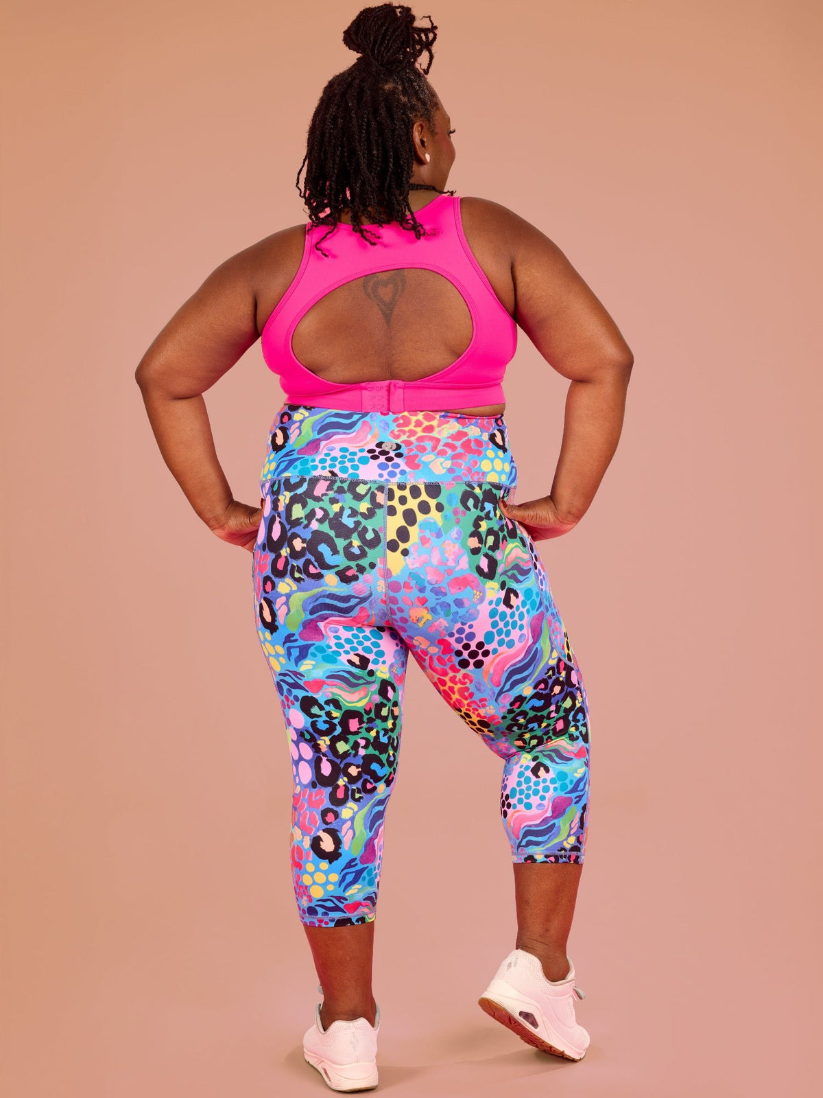 Electric Leopard Everyday Cropped Legging - 3/4 length - Squat proof high waisted cropped leggings with pockets