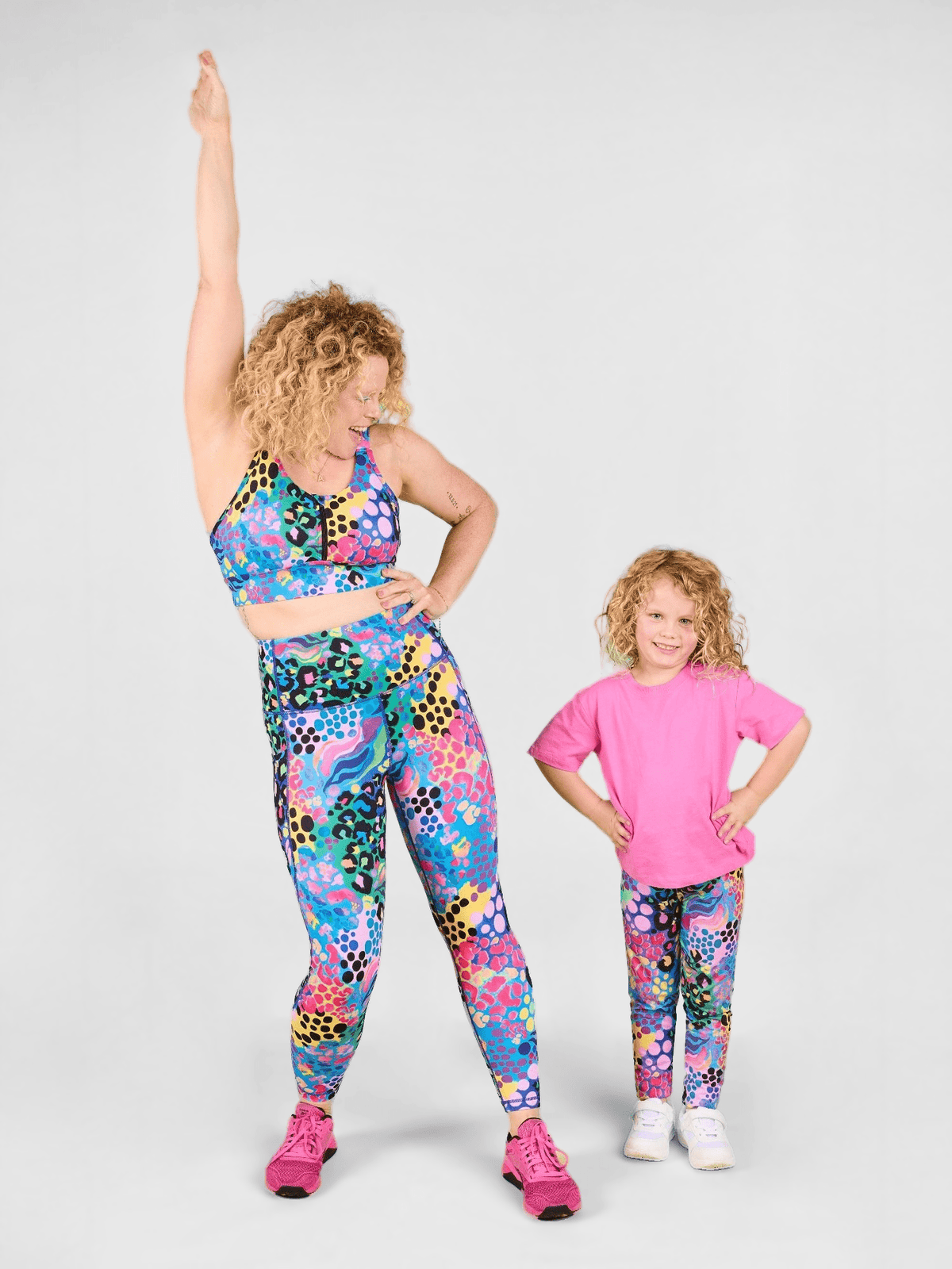 Electric Leopard Everyday Legging - 7/8 length - Mama and Mini matching leggings sustainable pocket leggings