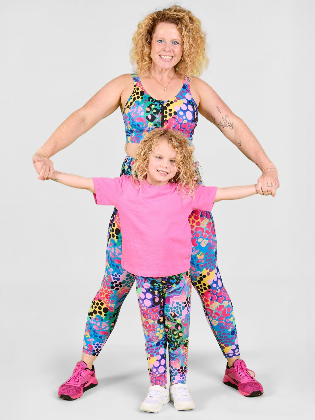 Electric Leopard Everyday Legging - 7/8 length - Mama and Mini matching leggings sustainable pocket leggings
