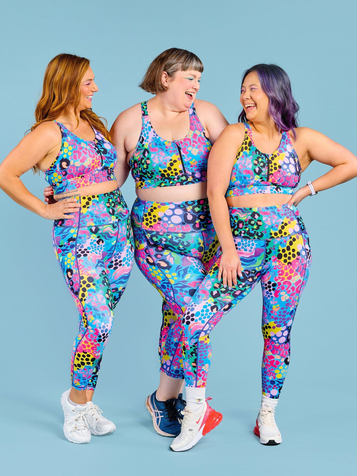 Electric Leopard Everyday Legging - 7/8 length - legging 7/8 high waist with pockets petite and plus size Kasey Rainbow