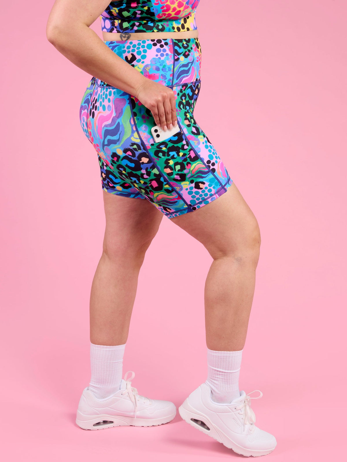 Electric Leopard Everyday Shortie Bike Shorts