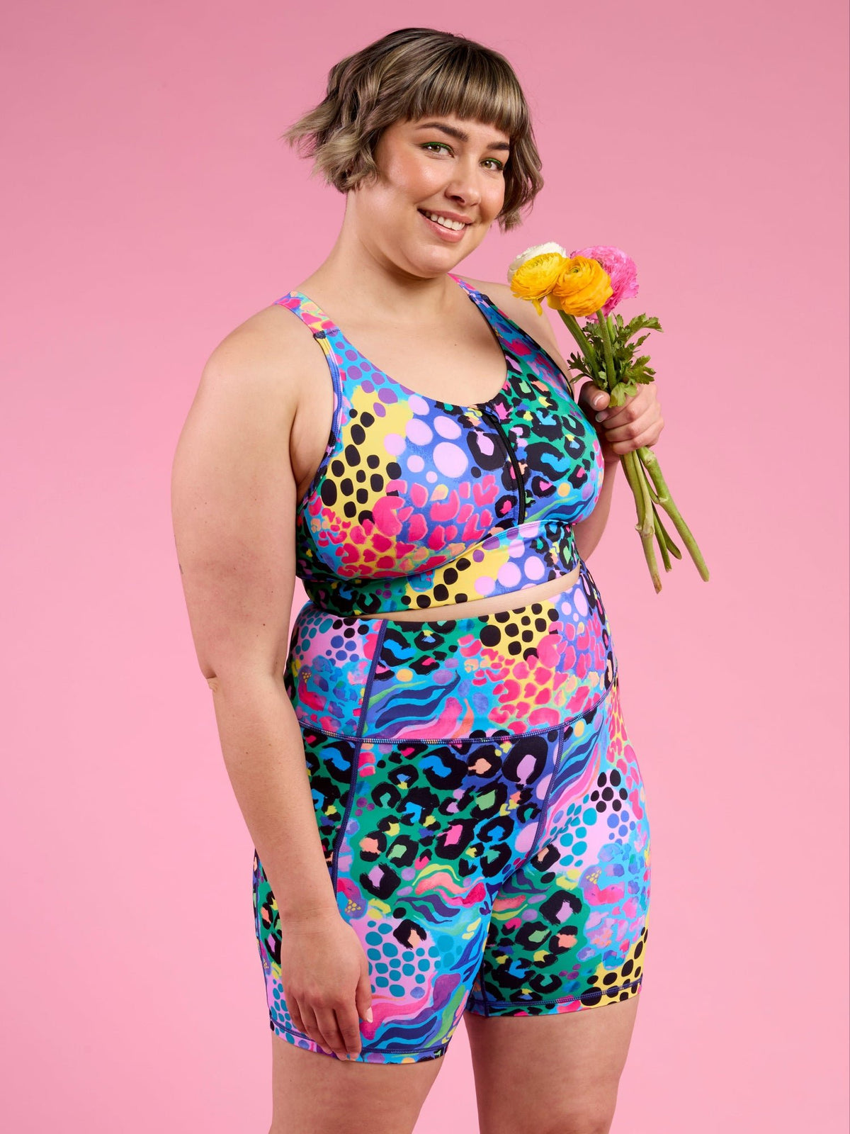 Electric Leopard Everyday Shortie Bike Shorts