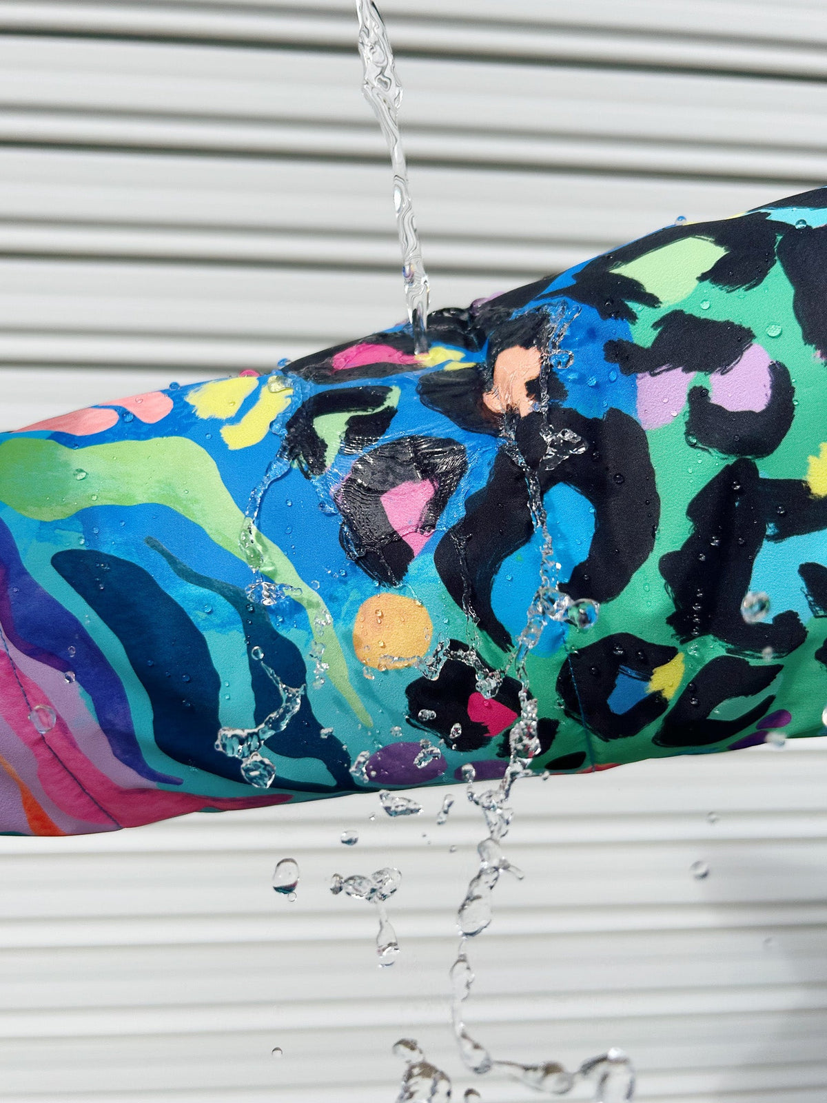 Electric Leopard Hooded Puffer Jacket - Waterproof outer shell