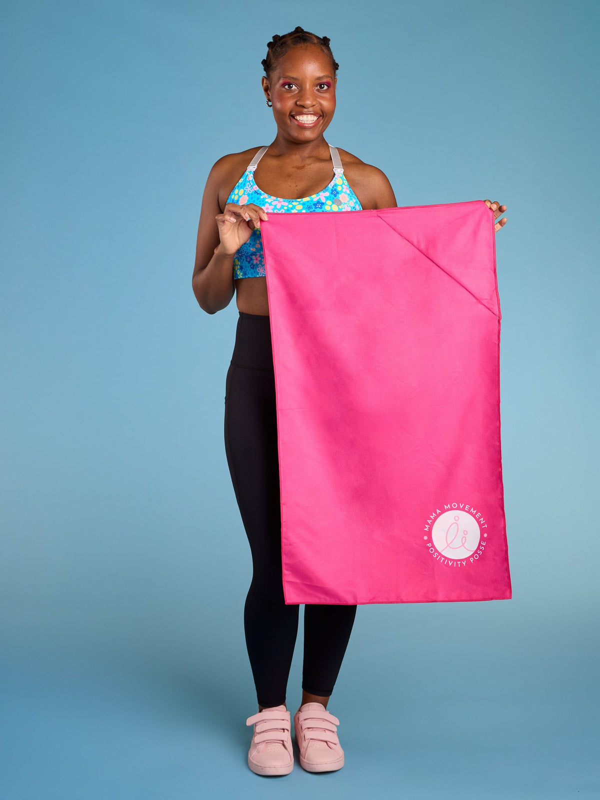 Floral Fields Gym Towel With Pocket