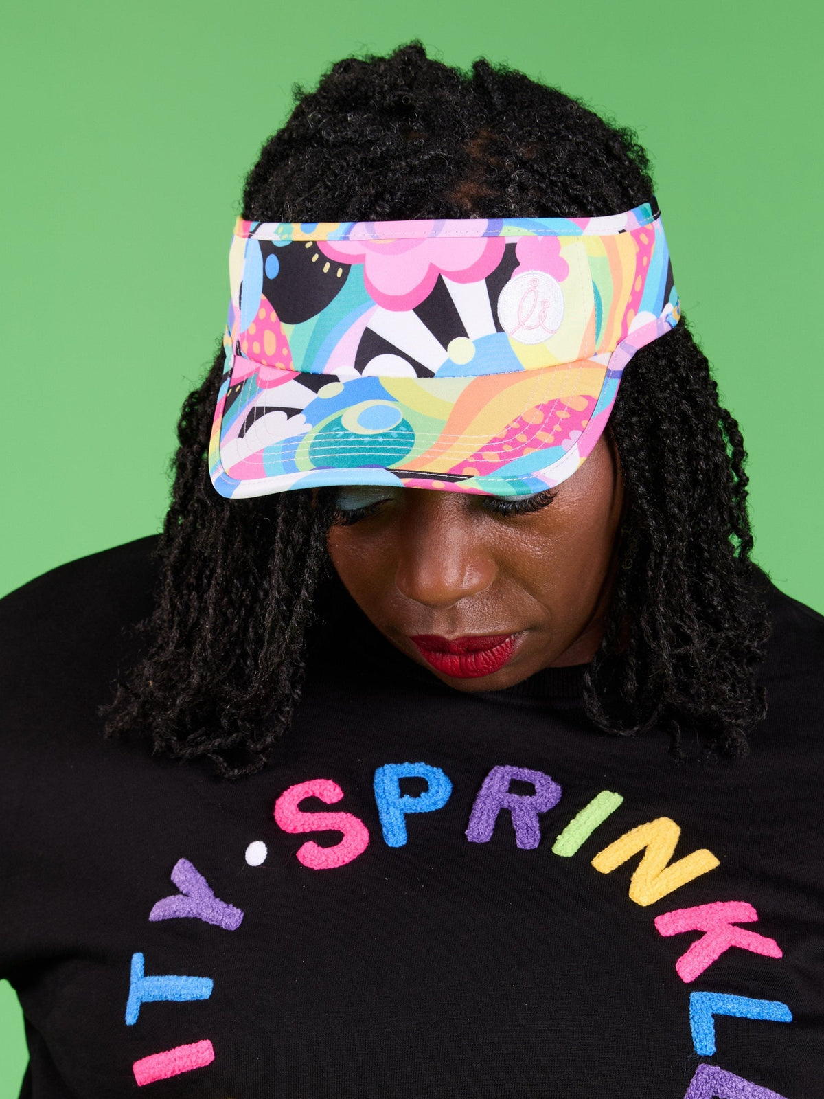 Funderland Visor - running rainbow cap