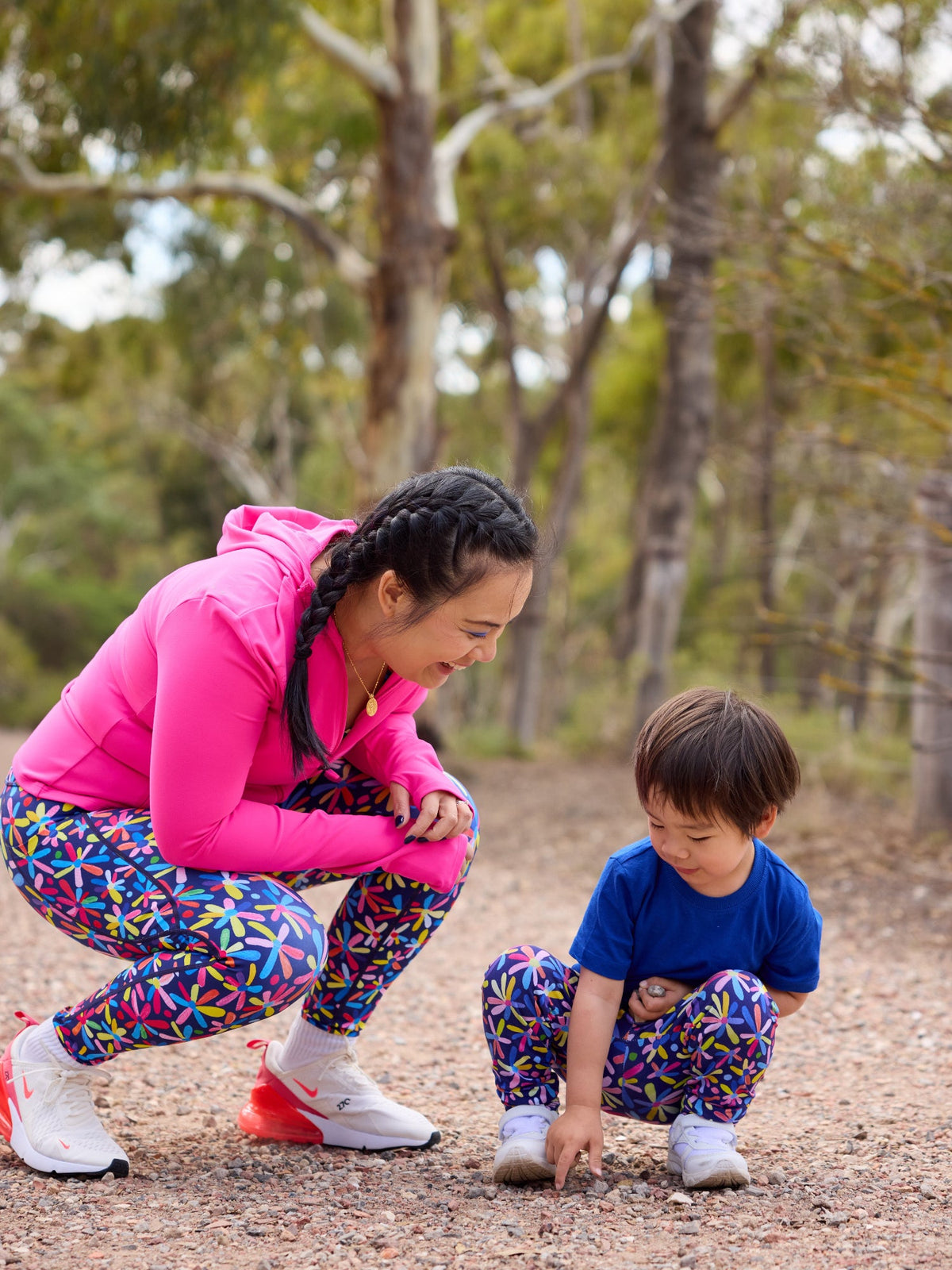 Happy Daisies - Bamboo Kids Leggings - mama and mini matching