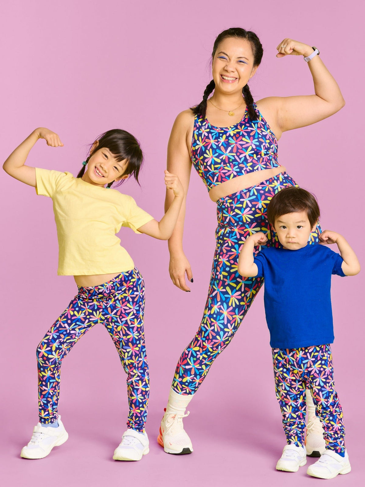 Happy Daisies Everyday Legging - 7/8 length - Mama Mini Matching leggings sustainable material