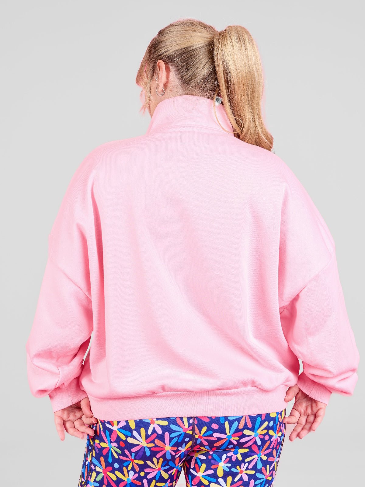Happy Daisies FlexiZip Sweatshirt - Pink