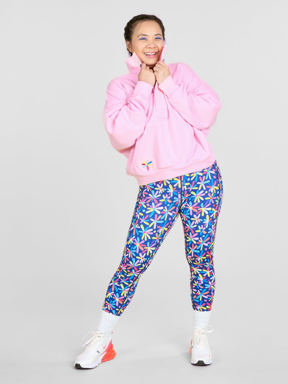 Happy Daisies FlexiZip Sweatshirt - Pink