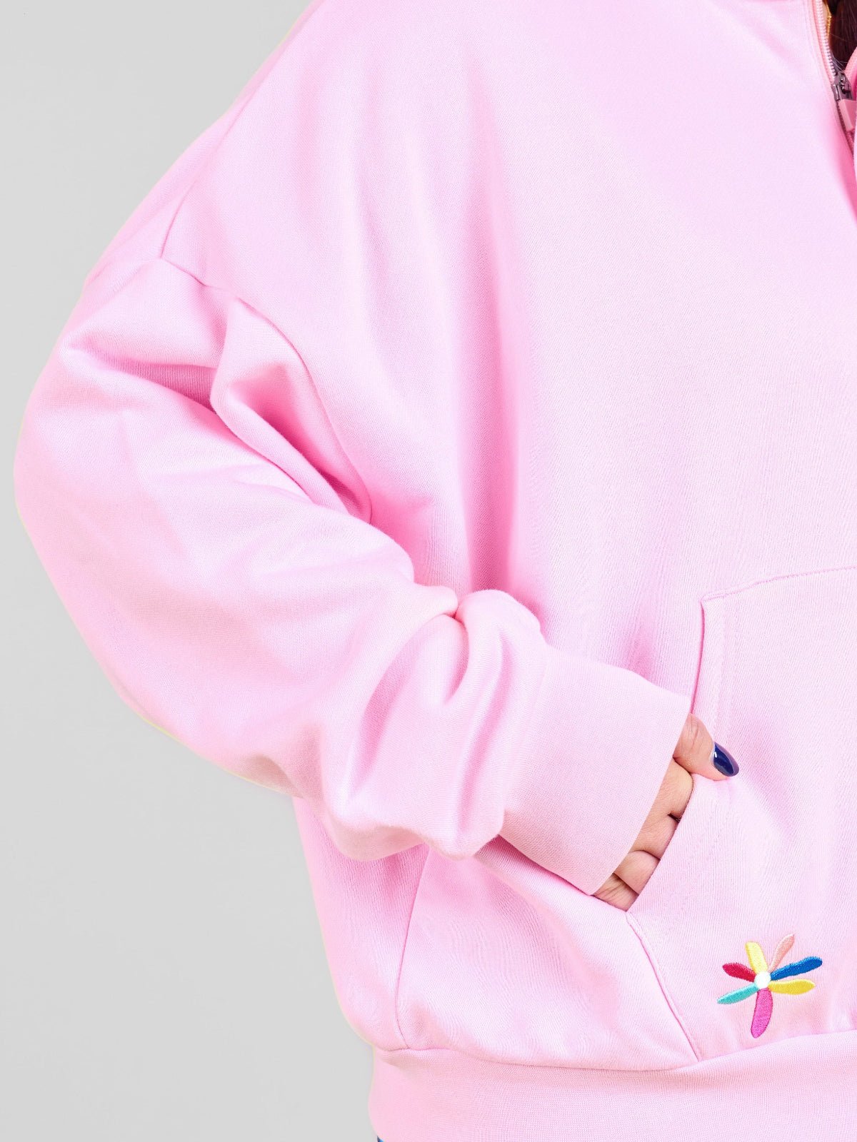 Happy Daisies FlexiZip Sweatshirt - Pink