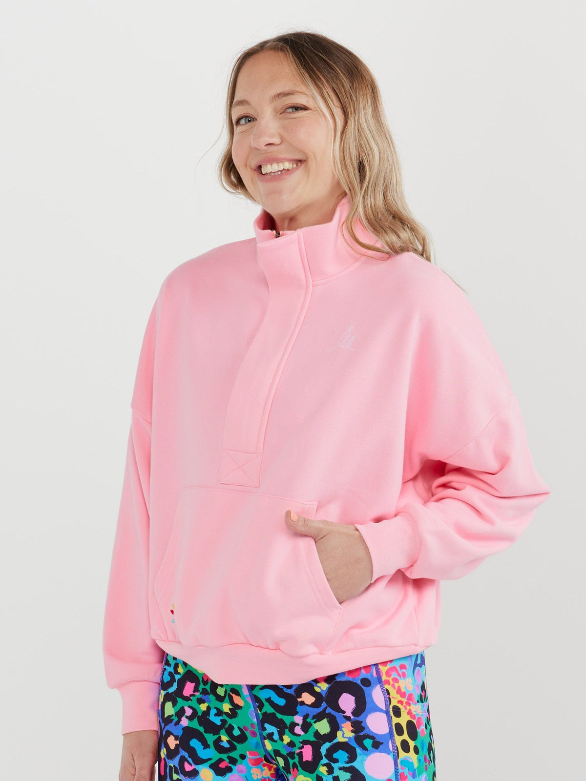 Happy Daisies FlexiZip Sweatshirt - Pink
