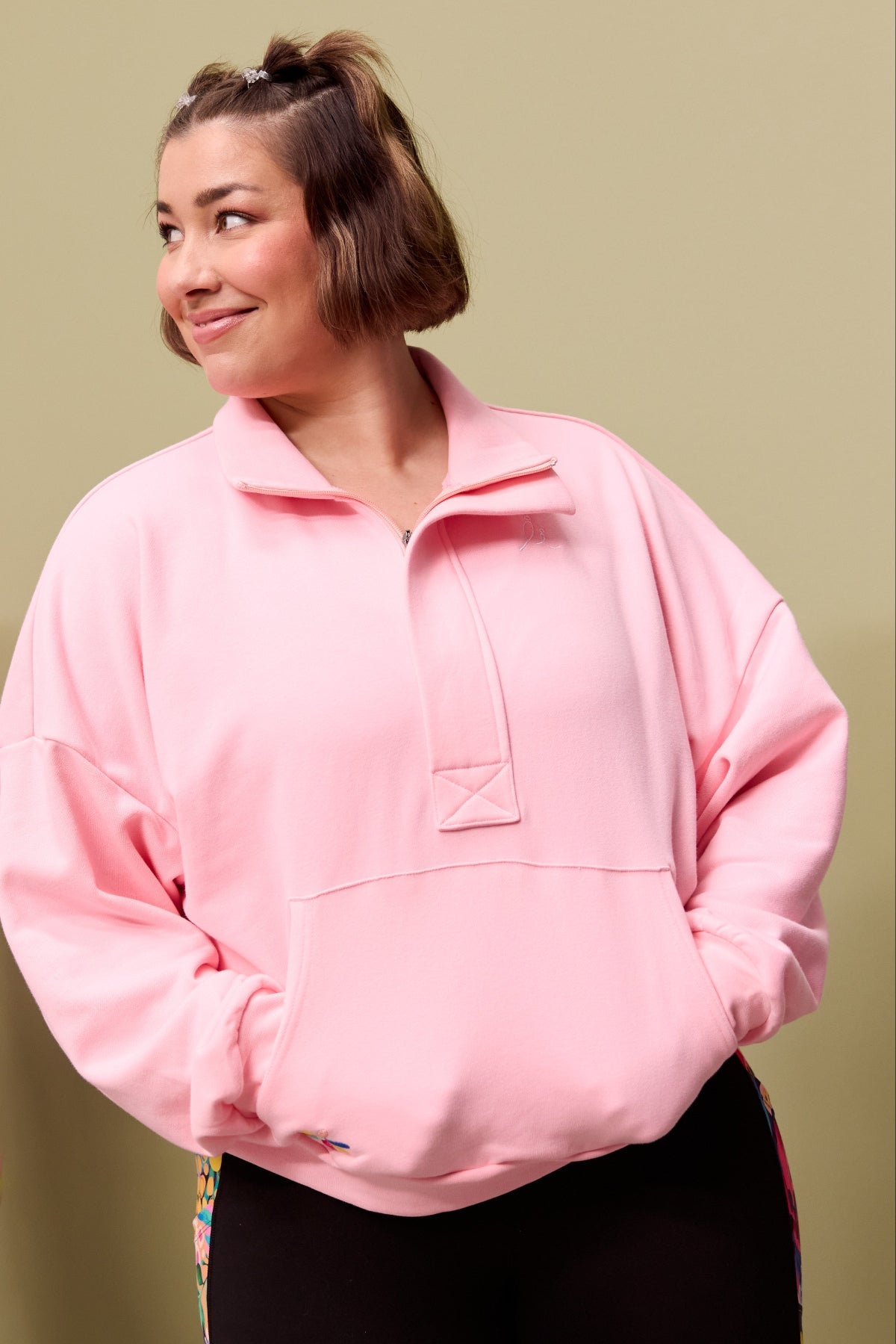 Happy Daisies FlexiZip Sweatshirt - Pink