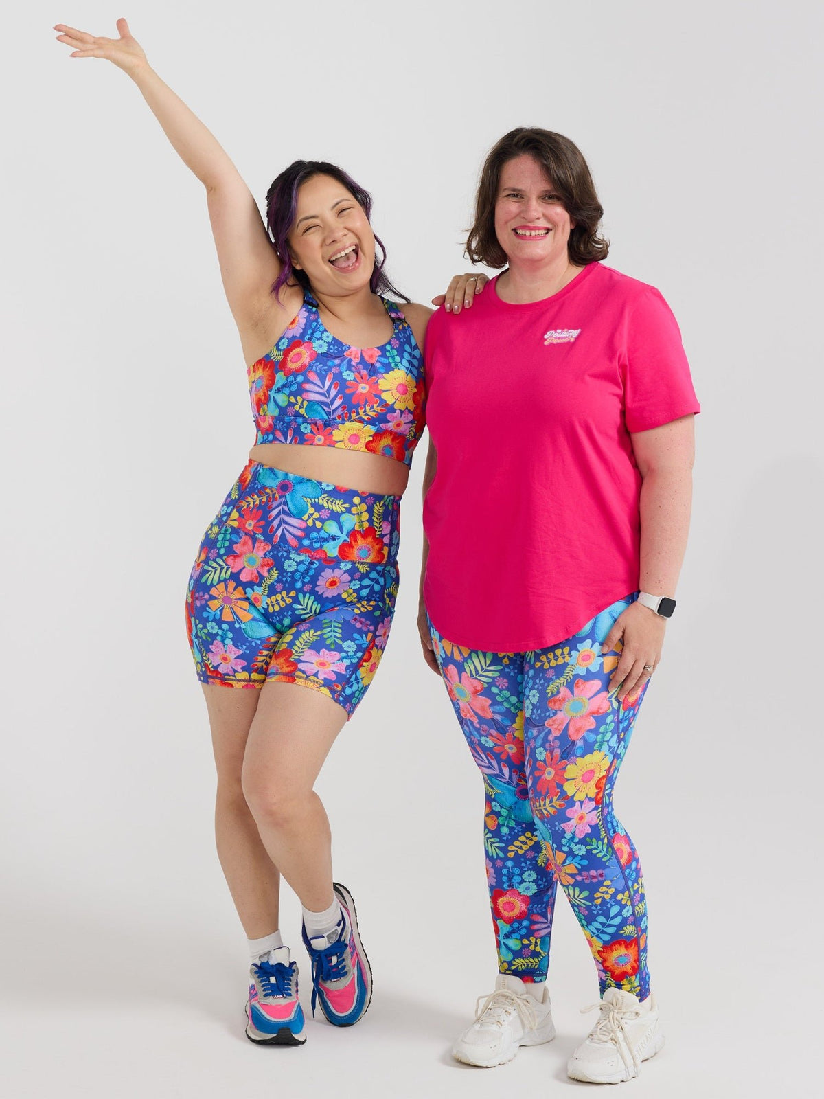 Hot Pink Active Curve Positivi-Tee - "Move With Joy"