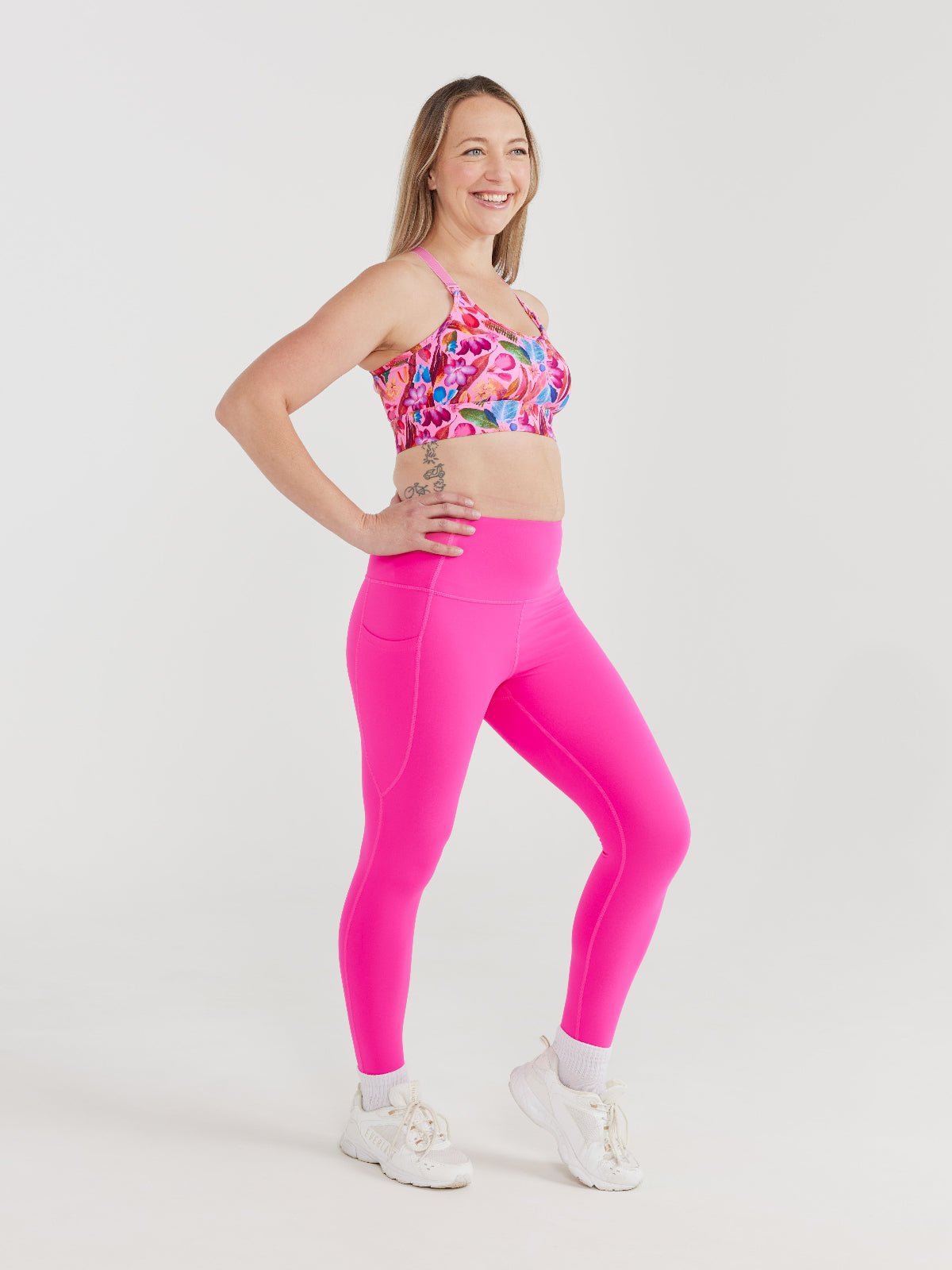 Hot Pink Elevate Legging - 7/8 length