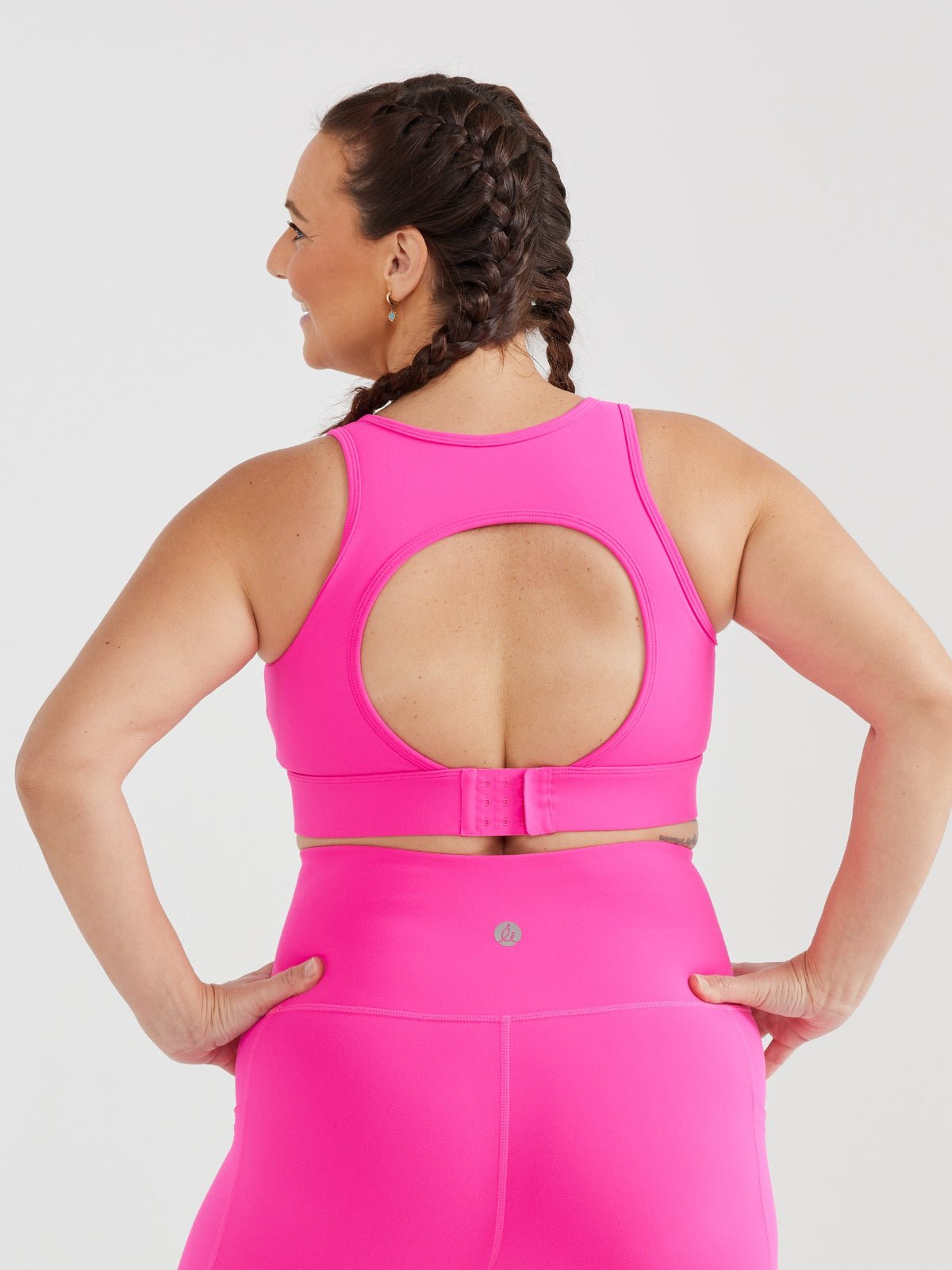 Hot Pink Liberty Hookback Crop