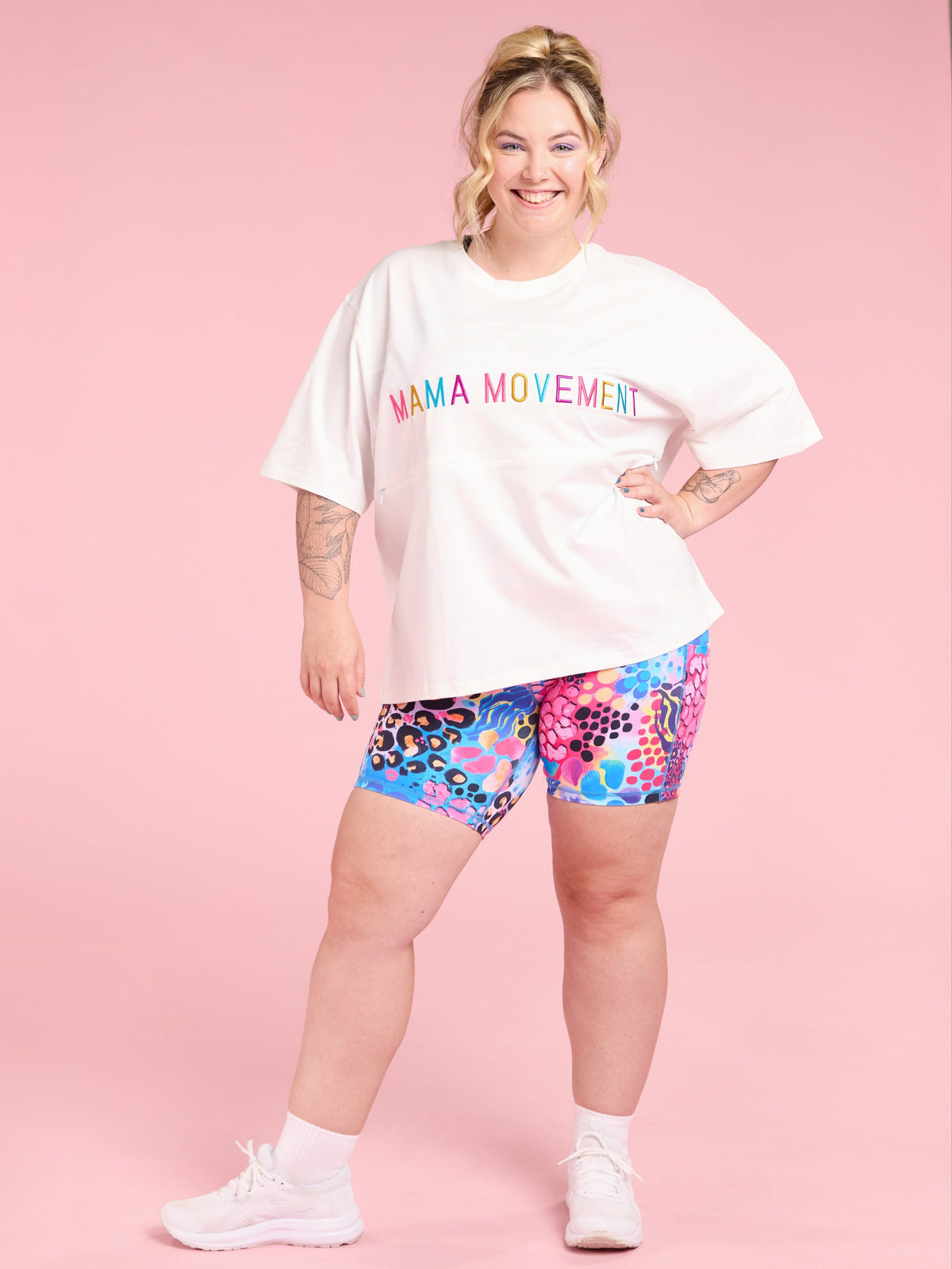 Ivory Nursing Positivi-Tee - oversized t shirt cream